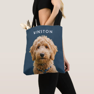 Persoonlijke hondennaam met foto - LEES DE BESCHRI Tote Bag