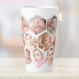 Persoonlijke Honeycomb-kinderen Baby Foto's Aangep Latte Mok