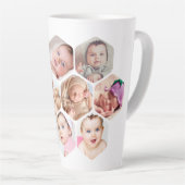 Persoonlijke Honeycomb-kinderen Baby Foto's Aangep Latte Mok (Rechterhoek)