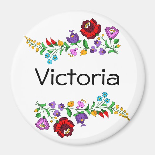 Persoonlijke Hongaarse Kalocsa Magneet (Voorkant)