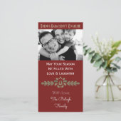 Persoonlijke Hongaarse kerstmis Feestdagenkaart (Staand voorkant)