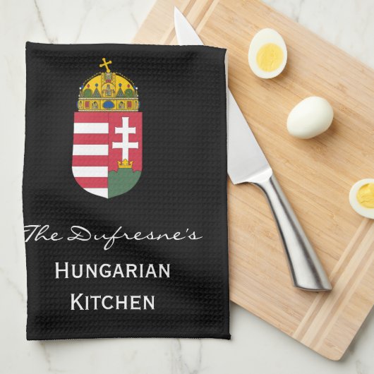 Persoonlijke Hongaarse keuken met wapenstilstand Theedoek (Quarter Fold)