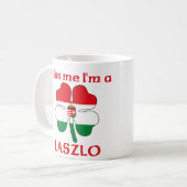 Persoonlijke Hongaarse kus Ik ben Laszlo Koffiemok (Voorkant links)