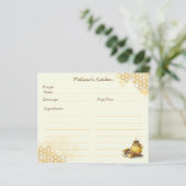 Persoonlijke honingbij-receptkaart (Staand voorkant)