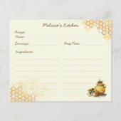 Persoonlijke honingbij-receptkaart (Voorkant)