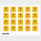 Persoonlijke honingpot etiketten | Honeycomb Bee (Vel)