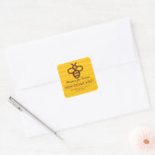 Persoonlijke honingpot etiketten | Honeycomb Bee (Envelop)