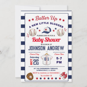Persoonlijke honkbal baby shower slagman All Star Kaart