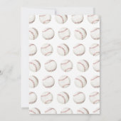 Persoonlijke Honkbal Baby shower Uitnodiging (Achterkant)