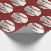 Persoonlijke honkbal cadeaupapier (Hoek)