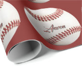 Persoonlijke honkbal cadeaupapier (Rol Hoek)