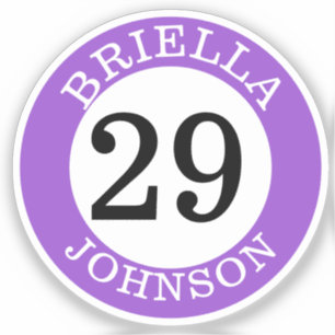 Persoonlijke honkbal- en softbal knopnaam sticker