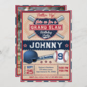 Persoonlijke honkbal foto party uitnodiging (Voorkant / Achterkant)