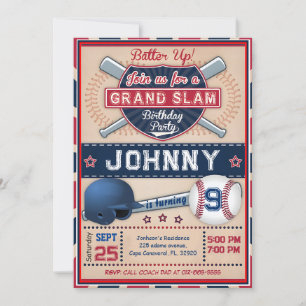Persoonlijke honkbal foto party uitnodiging