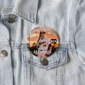 Persoonlijke honkbal fotoknop ronde button 7,6 cm (In situ)