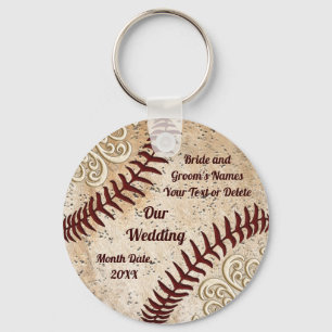 Persoonlijke honkbal huwelijksgunsten, honkbal sleutelhanger