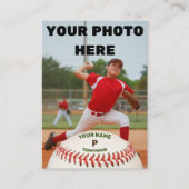 Persoonlijke honkbal Kaart (Gepersonaliseerd pitch Visitekaartje (Voorkant)