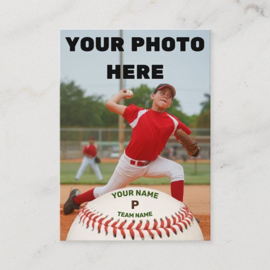 Persoonlijke honkbal Kaart (Gepersonaliseerd pitch Visitekaartje (Voorkant)