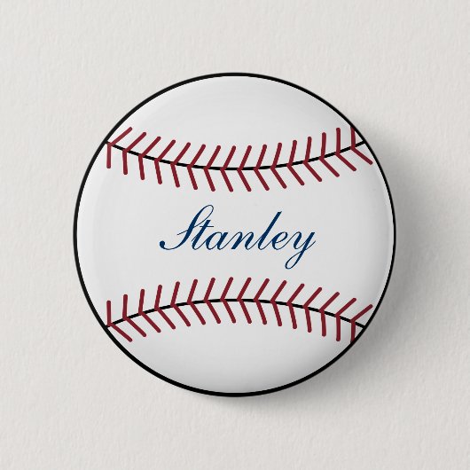 Persoonlijke honkbal knop ronde button 5,7 cm (Voorkant)