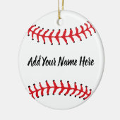 Persoonlijke honkbal met aangepaste naam keramisch ornament (Links)