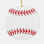 Persoonlijke honkbal met aangepaste naam keramisch ornament (Achterkant)