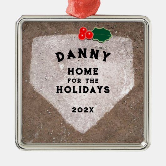 Persoonlijke honkbal metalen ornament (Voorkant)