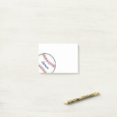 Persoonlijke honkbal Post-it-notities cadeau Post-it® Notes (Op bureau)