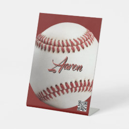 Persoonlijke honkbal reclamebord met voetstuk