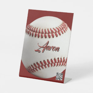 Persoonlijke honkbal reclamebord met voetstuk