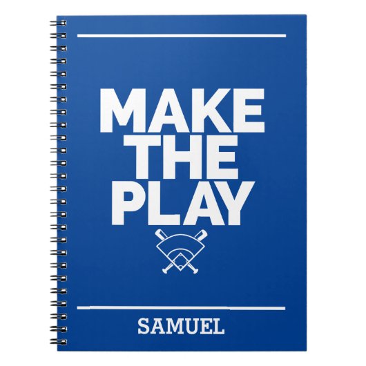 Persoonlijke Honkbal School Notitieboek (Voorkant)