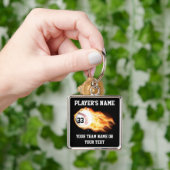 Persoonlijke honkbal senior cadeautjes met gevlamr sleutelhanger (Hand)