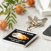 Persoonlijke honkbal senior cadeautjes met gevlamr sleutelhanger (Zijkant)