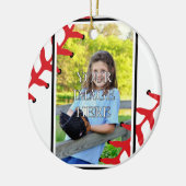 Persoonlijke honkbal-/Softball-sieremmer Keramisch Ornament (Links)