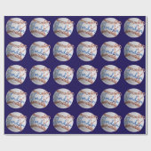 Persoonlijke honkbal sport Kerstmis  Cadeaupapier (Vlak)
