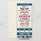 Persoonlijke honkbal sport  ticket stijl kaart (Voorkant / Achterkant)