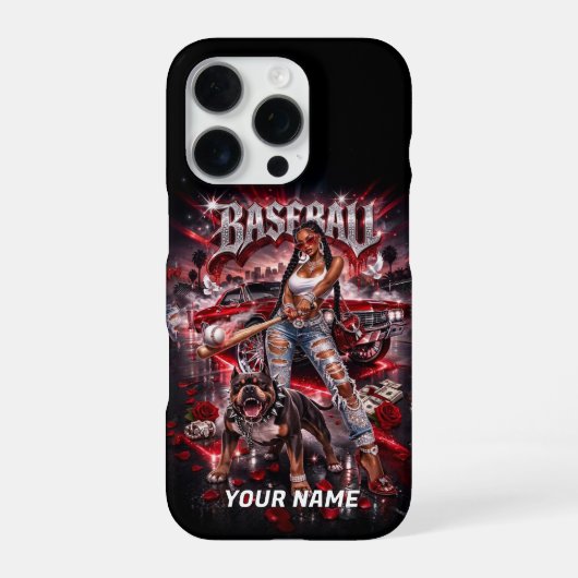 Persoonlijke honkbal telefoonhoes iPhone hoesje (Achterkant)
