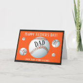 Persoonlijke honkbal Vaderdag Feestdagen Kaart (Voorkant)