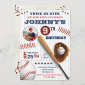 Persoonlijke honkbal verjaardag met foto kaart (Voorkant / Achterkant)