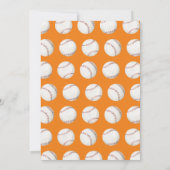 Persoonlijke honkbal verjaardagsfeestuitnodiging kaart (Achterkant)