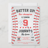 Persoonlijke honkbal verjaardagsfeestuitnodiging kaart (Voorkant)
