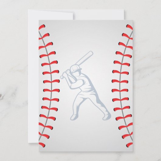 Persoonlijke honkbal verjaardagsfeestuitnodiging kaart (Achterkant)