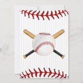 Persoonlijke honkbal verjaardagsuitnodiging kaart (Achterkant)