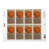 Persoonlijke honkbalhouten vloer etiket (Full Sheet)