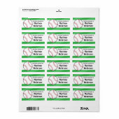 Persoonlijke honkbalkborden voor kinderen etiket (Full Sheet)