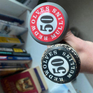 Persoonlijke honkbalknuppelstickers vierkante sticker