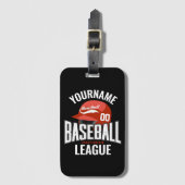 Persoonlijke honkbalspeler NAAM Team Kampioen Club Bagagelabel (Voorkant (verticaal))