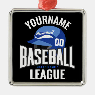 Persoonlijke honkbalspeler NAAM Team Kampioen Club Metalen Ornament