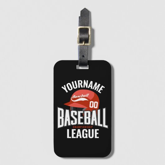 Persoonlijke honkbalspelkampioenschappen bagagelabel (Voorkant (verticaal))