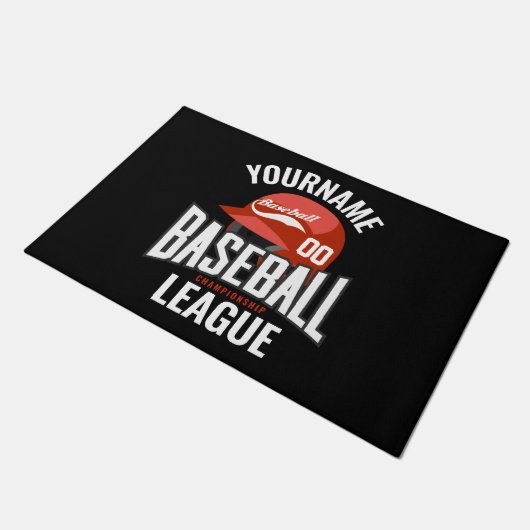 Persoonlijke honkbalspelkampioenschappen deurmat (Schuin)