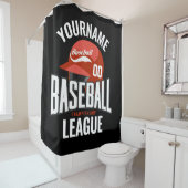 Persoonlijke honkbalspelkampioenschappen douchegordijn (In situ)